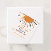 レトロカラフルサンシャインベビーシャワーありがとう フェイバータグ (インサイチュ)