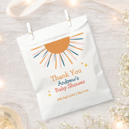 レトロカラフルサンシャインベビーシャワーありがとう フェイバーバッグ