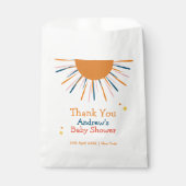 レトロカラフルサンシャインベビーシャワーありがとう フェイバーバッグ (正面)