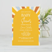 レトロカラフルサンシャインベビーシャワー招待状 招待状 (スタンド正面)