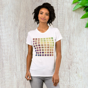 レトロカラフルサークルウーメンTシャツ Tシャツ