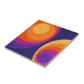 レトロカラフルサークルデザイン タイル (側面)