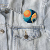 レトロカラフルサークルデザイン 缶バッジ (インサイチュ)