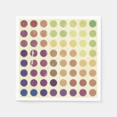 レトロカラフルサークル紙ナプキンス スタンダードカクテルナプキン (正面)