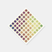 レトロカラフルサークル紙ナプキンス スタンダードカクテルナプキン (角)