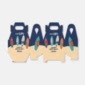 レトロカラフルサーフボードサーフアップバースデーパーティー フェイバーボックス (折り畳みなし)