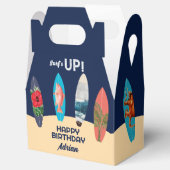 レトロカラフルサーフボードサーフアップバースデーパーティー フェイバーボックス (オープン)