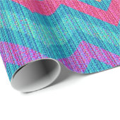 レトロカラフルシボロンブルーピンクオレンジパープルパープル ラッピングペーパー (ロールコーナー)