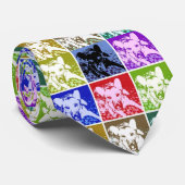 レトロカラフルジャーマンシェパードドポップ・アートのグアート ネクタイ (ロール)