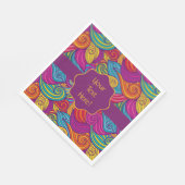 レトロカラフルジュエル渦巻形の音波模様 スタンダードランチョンナプキン (角)