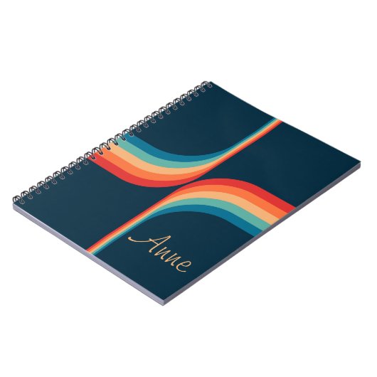 レトロカラフルスタイルのアーチ ノートブック (左側)
