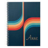 レトロカラフルスタイルのアーチ ノートブック (正面)