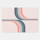 レトロカラフルスタイルのアーチ ラッピングペーパーシート (正面3)