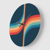 レトロカラフルスタイルのアーチ ラージ壁時計 (傾斜)