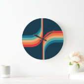 レトロカラフルスタイルのアーチ ラージ壁時計 (ホーム)