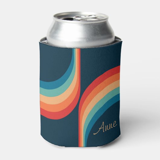 レトロカラフルスタイルのアーチ 缶クーラー (缶正面)