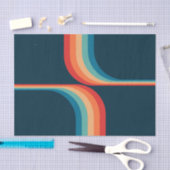 レトロカラフルスタイルのアーチ 薄葉紙 (クラフト)