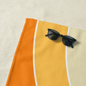 レトロカラフルスタイルのダブルアーチ ビーチタオル (インサイチュ)