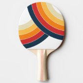 レトロカラフルスタイルのダブルアーチ 卓球ラケット (裏面)