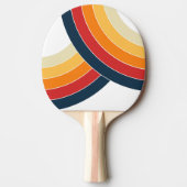 レトロカラフルスタイルのダブルアーチ 卓球ラケット (正面)