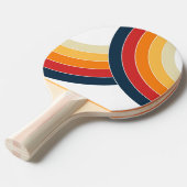 レトロカラフルスタイルのダブルアーチ 卓球ラケット (正面アングル)