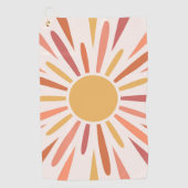 レトロカラフルスタイルサンシャインデザイン ゴルフタオル (正面)