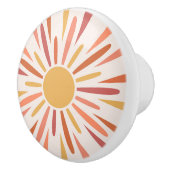 レトロカラフルスタイルサンシャインデザイン セラミックノブ (右)