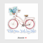 レトロカラフルスタイルビジットニューヨークバイクバイクバイクニューヨーク シール (シート)