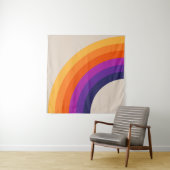 レトロカラフルスタイルレインボーアート タペストリー (インサイチュ)