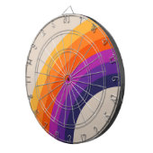 レトロカラフルスタイルレインボーアート ダーツボード (正面右)