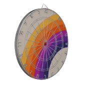 レトロカラフルスタイルレインボーアート ダーツボード (正面左)