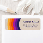 レトロカラフルスタイルレインボーアート ラベル (インサイチュ)