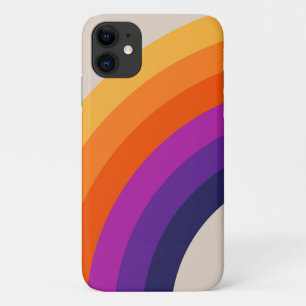 レトロカラフルスタイルレインボーアート iPhone 11 ケース