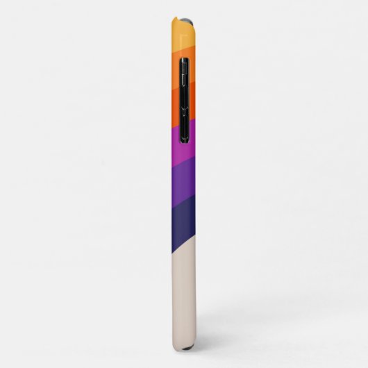 レトロカラフルスタイルレインボーアート Case-Mate iPhoneケース (裏面/左)