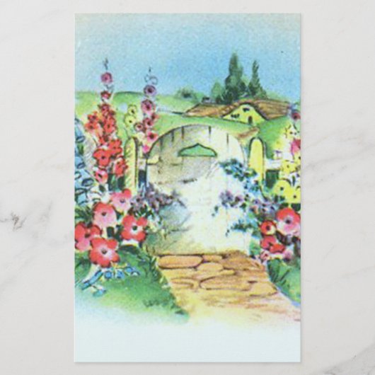 レトロカラフルスタイルヴィンテージカントリーフラワーガーデン (正面)