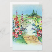 レトロカラフルスタイルヴィンテージカントリーフラワーガーデン (正面/裏面)