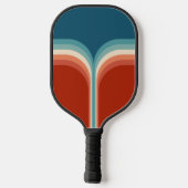 レトロカラフルスタイル二重アーチ装飾 ピックルボールラケット (裏面)