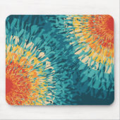 レトロカラフルスタイル太陽のフレア マウスパッド (正面)