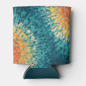 レトロカラフルスタイル太陽のフレア 缶クーラー (正面)