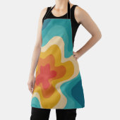 レトロカラフルスタイル旋回デザイン エプロン (インサイチュ)