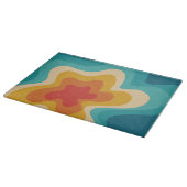 レトロカラフルスタイル旋回デザイン カッティングボード (角)