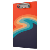 レトロカラフルスタイル旋回デザイン クリップボード (左)