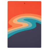 レトロカラフルスタイル旋回デザイン クリップボード (裏面)