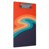 レトロカラフルスタイル旋回デザイン クリップボード (右)