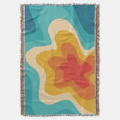 レトロカラフルスタイル旋回デザイン スローブランケット (正面縦)