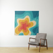 レトロカラフルスタイル旋回デザイン タペストリー (インサイチュ)