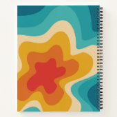 レトロカラフルスタイル旋回デザイン ノートブック (裏面)