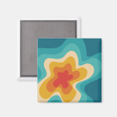 レトロカラフルスタイル旋回デザイン マグネット (正面/裏面)