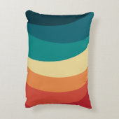 レトロカラフルスタイル曲線デザイン アクセントクッション (裏面(縦))