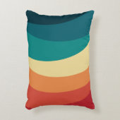 レトロカラフルスタイル曲線デザイン アクセントクッション (正面(垂直))